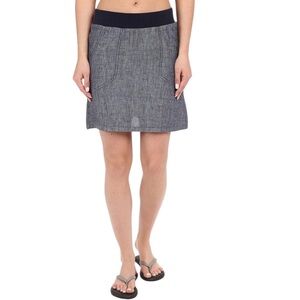 NEW Toad & Co Linen Skirt XL Preppy Everyday Closet Staple Pull On Pockets